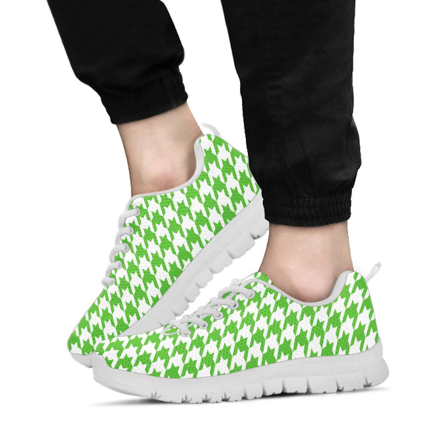 Mesh Sneakers Apple Green on White HT Pattern