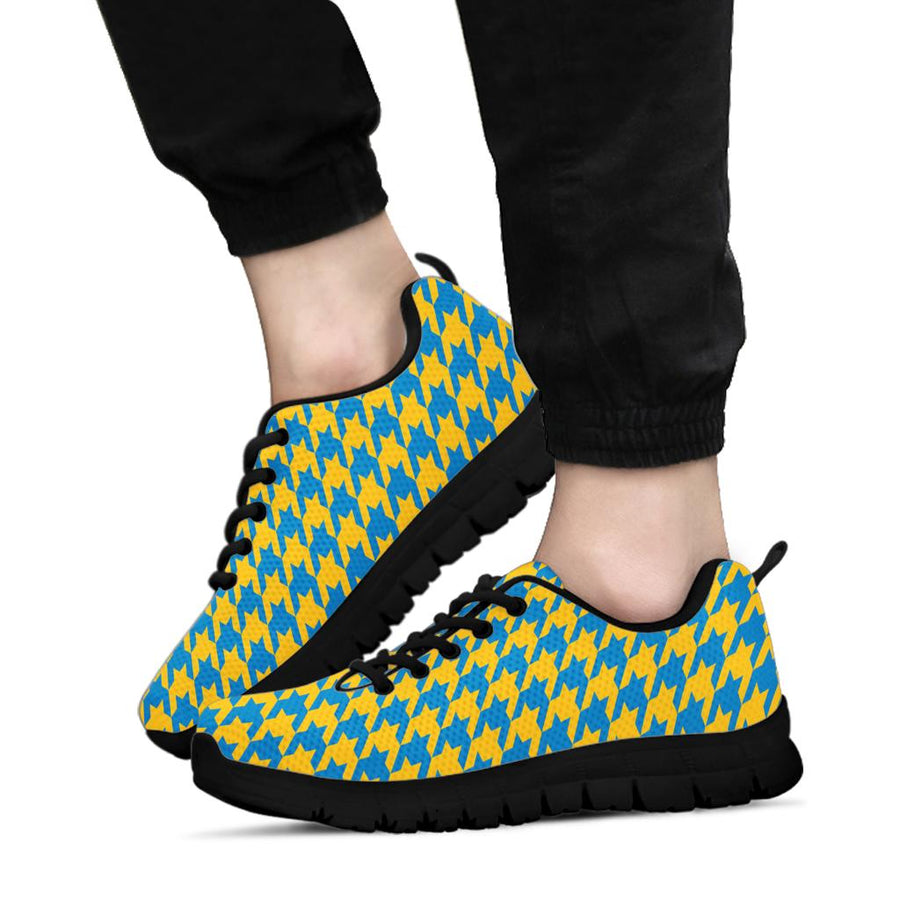 Mesh Sneakers_Blue on Gold_L_HT Pattern