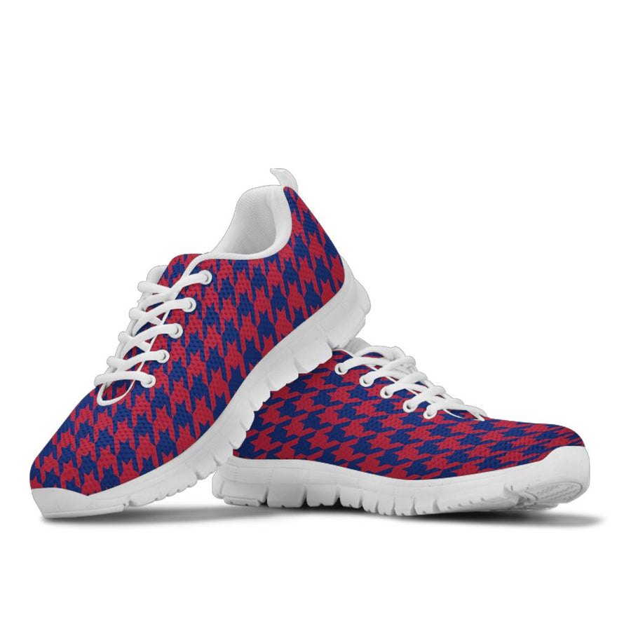 Mesh Sneakers_Dark Blue on Red_NYJ-HT Pattern