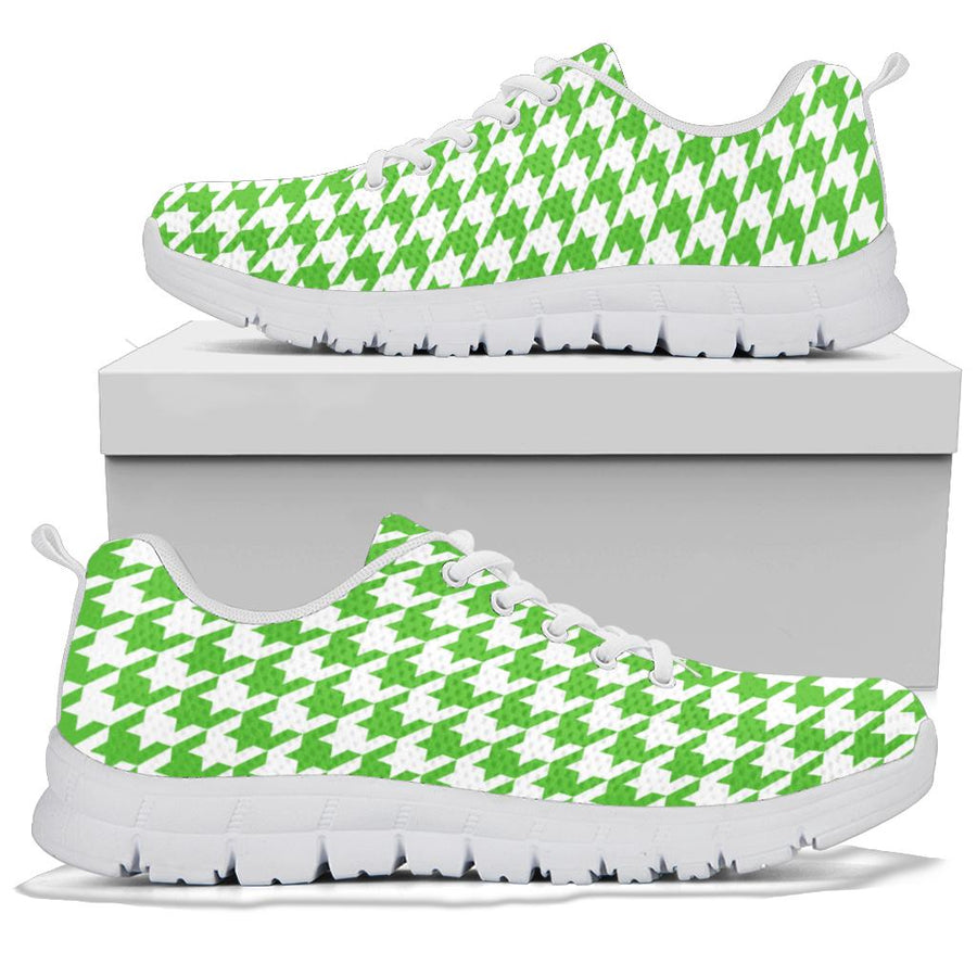 Mesh Sneakers Apple Green on White HT Pattern