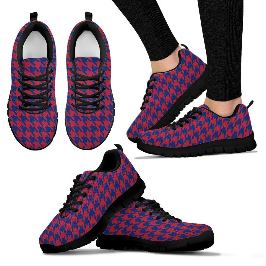 Mesh Sneakers_Dark Blue on Red_NYJ-HT Pattern