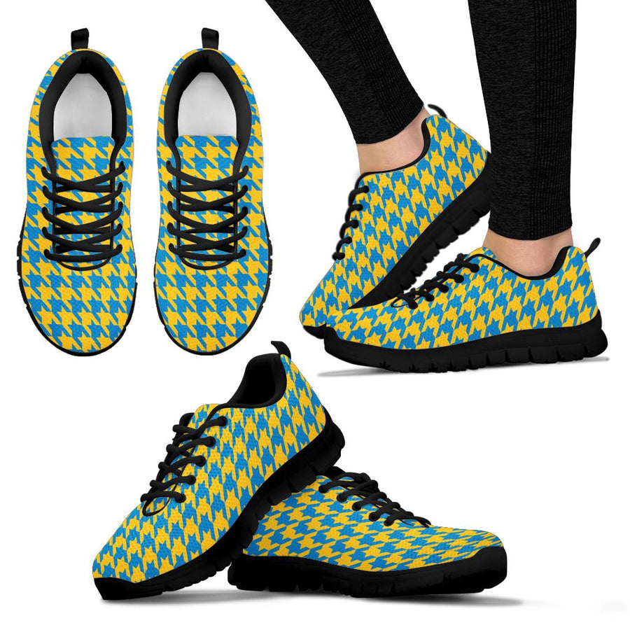 Mesh Sneakers_Royal-Blue on Gold_L_HT Pattern