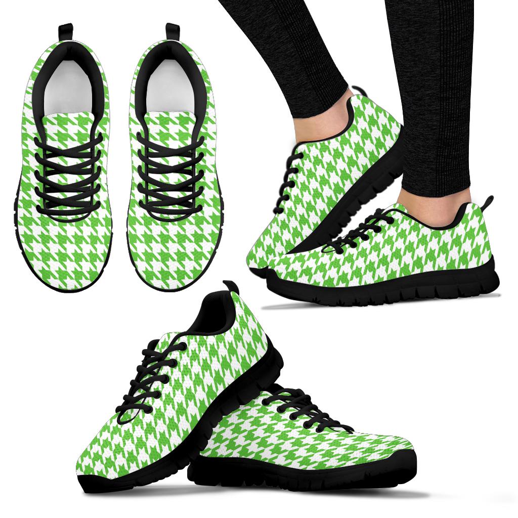 Mesh Sneakers Apple Green on White HT Pattern