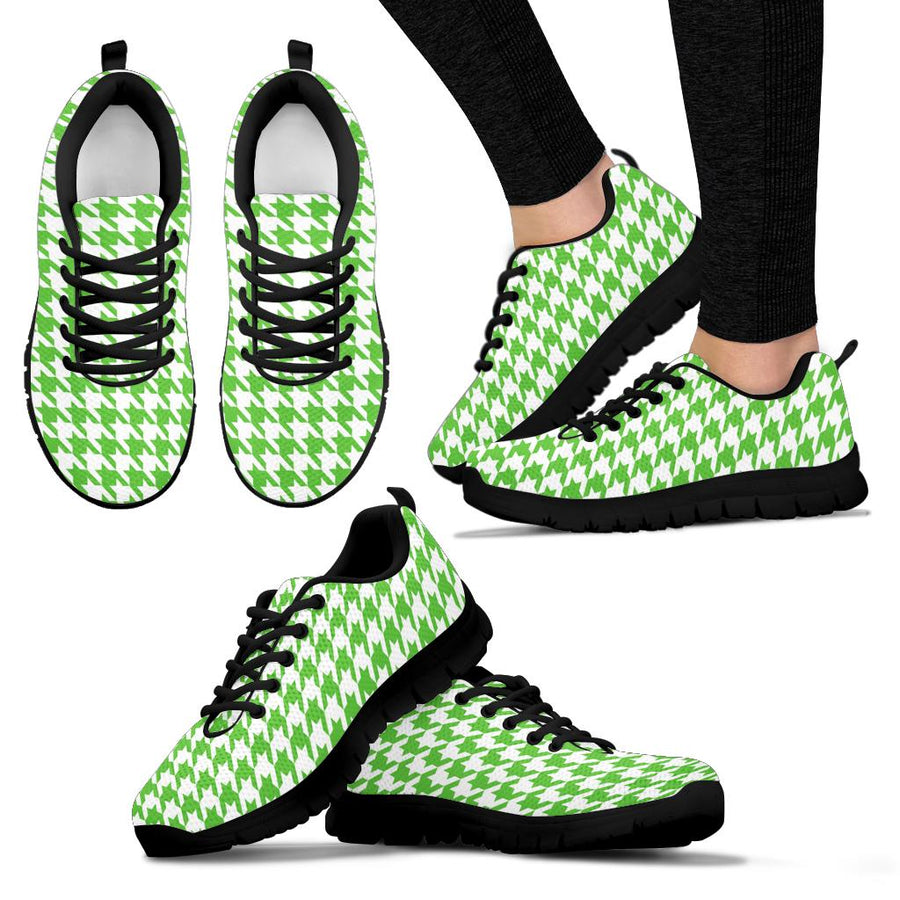 Mesh Sneakers Apple Green on White HT Pattern