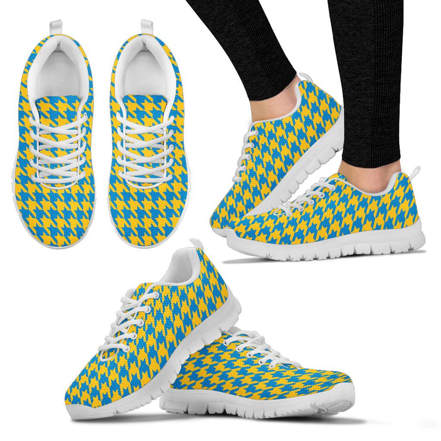 Mesh Sneakers_Blue on Gold_L_HT Pattern