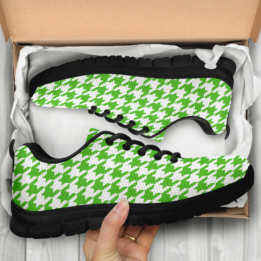 Mesh Sneakers Apple Green on White HT Pattern
