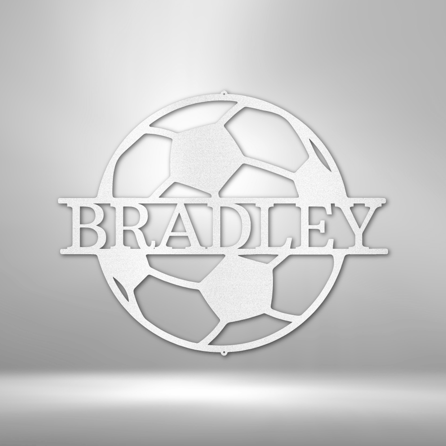 Soccer Monogram - Steel Sign