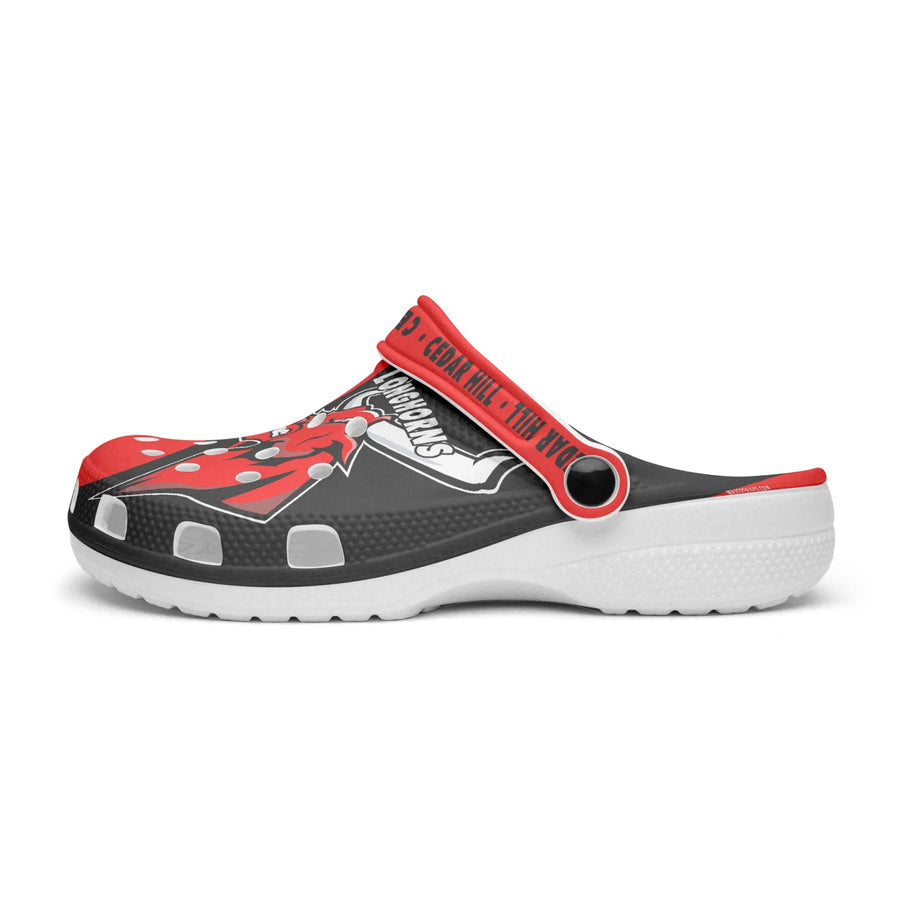 Cedar Hill Longhorns 413. All Over Printed Clogs