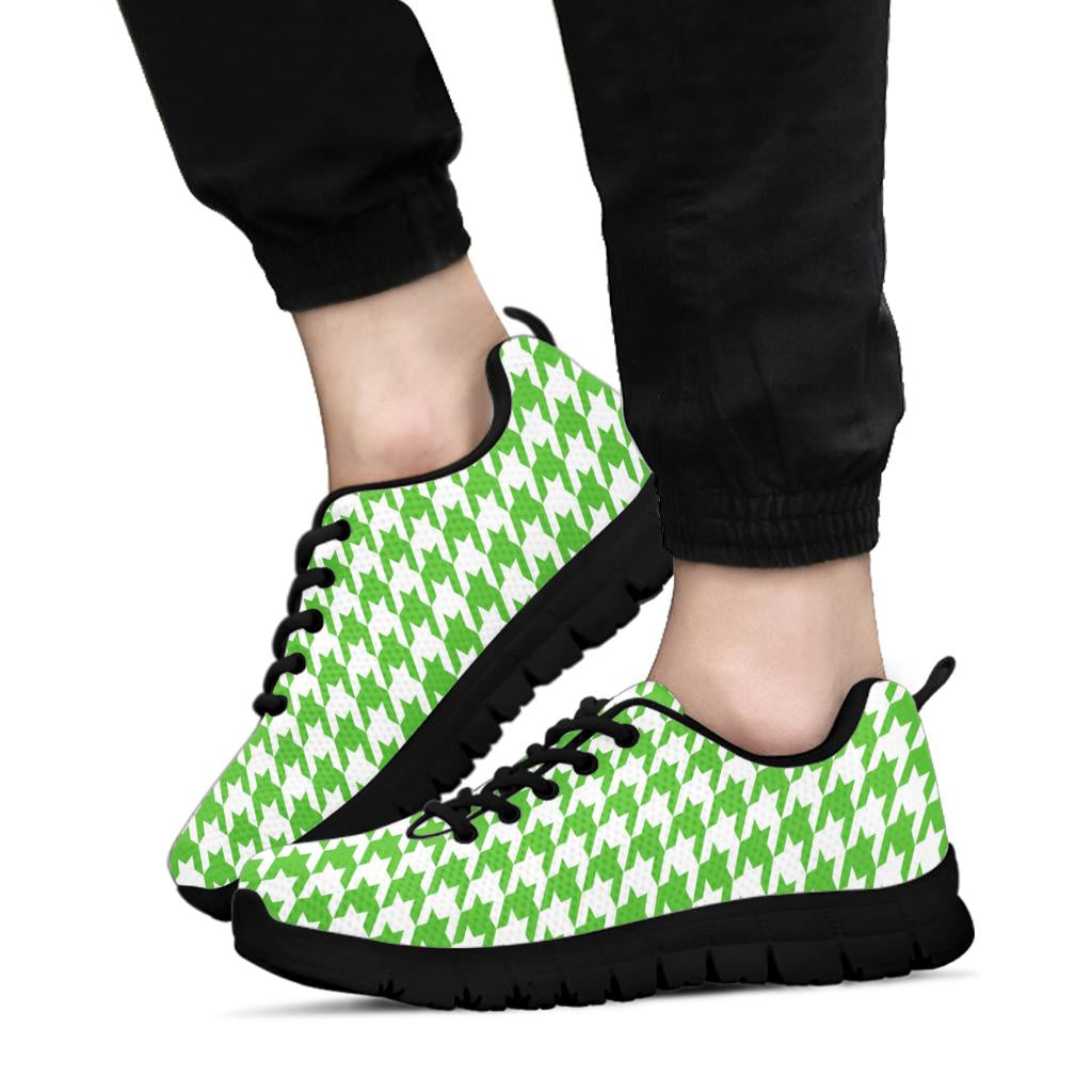 Mesh Sneakers Apple Green on White HT Pattern