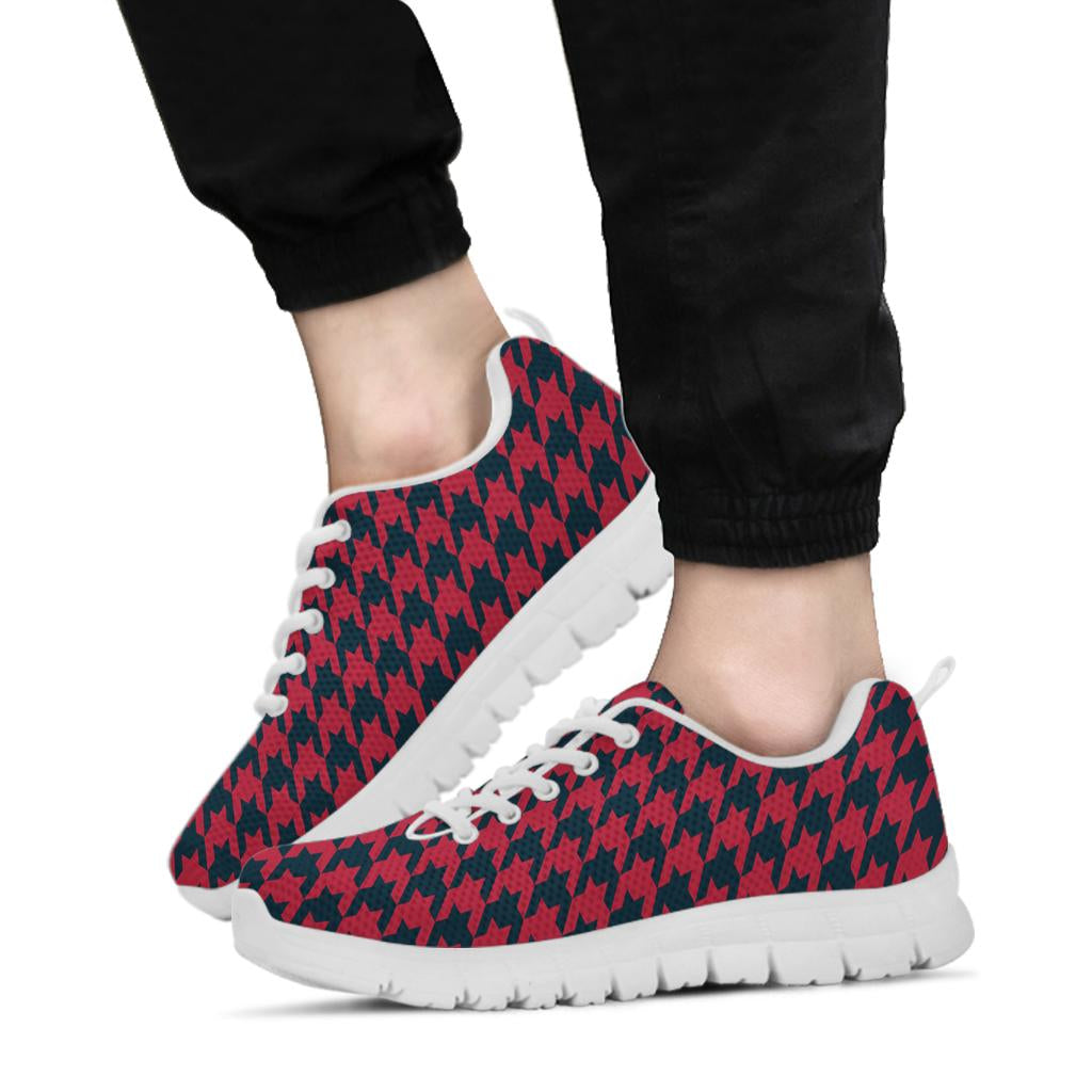 Mesh Sneakers_Blue on Red_H_HT Pattern