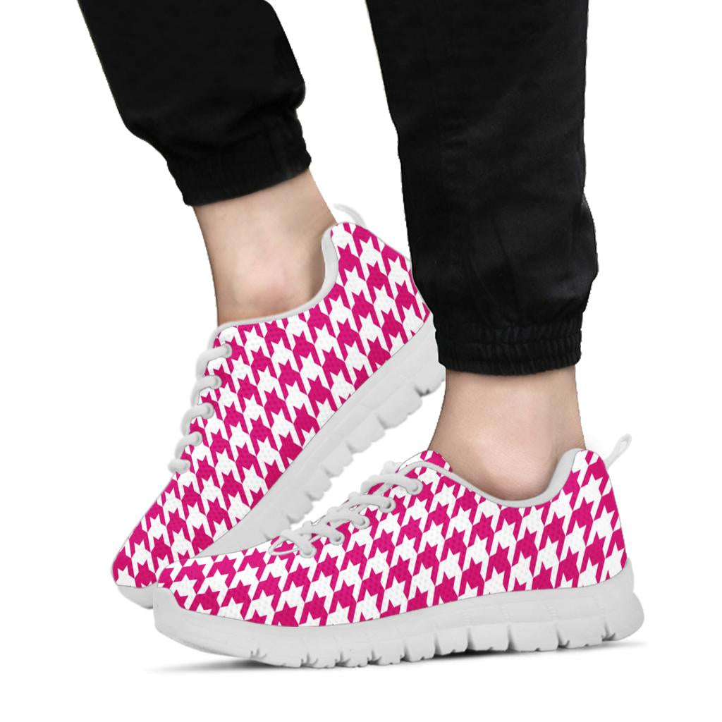 Mesh Sneakers_Hot Pink on White_HT Pattern