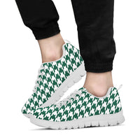 Thumbnail for Mesh Sneakers_Green_Gotham on White-NYJ HT Pattern