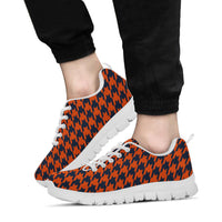 Thumbnail for Mesh Sneakers_Navy on Orange_ HT Pattern