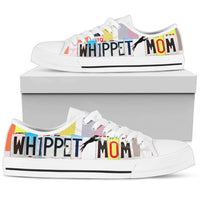 Thumbnail for Whippet Mom Print Low Top Canvas Shoes for Women