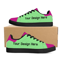 Thumbnail for Womens Low Top Breathable 2-Color Leather Sneakers