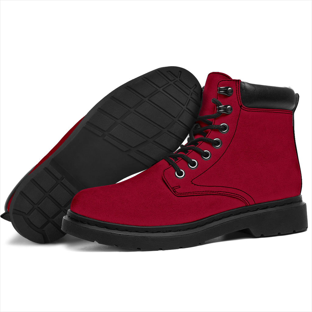 All-Season Boots_Burgundy_ Micro-Suede