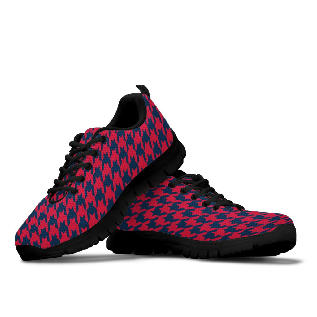 Mesh Sneakers_Blue on Red_NE_HT Pattern