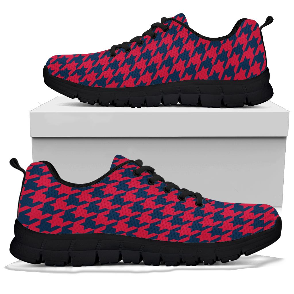 Mesh Sneakers_Blue on Red_NE_HT Pattern
