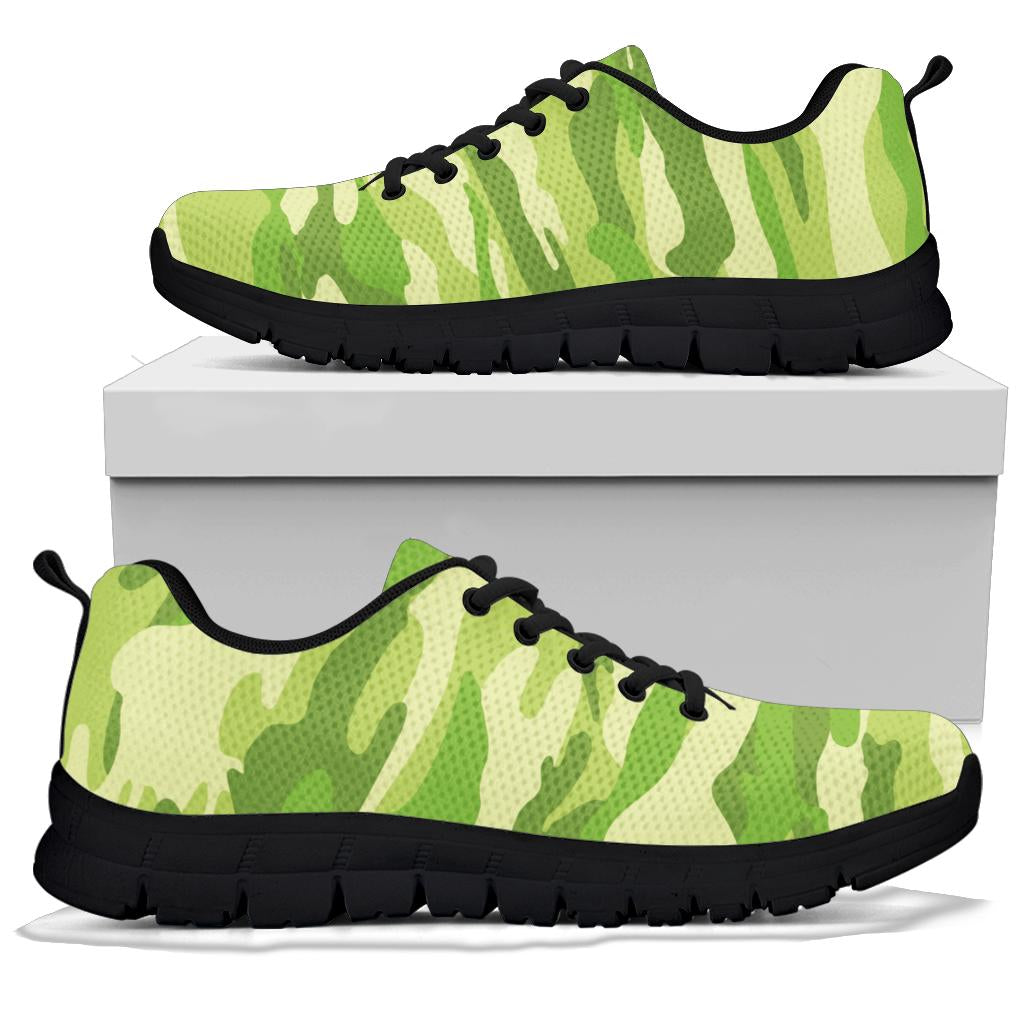 Knit Sneakers_Camo Light Green_Combo