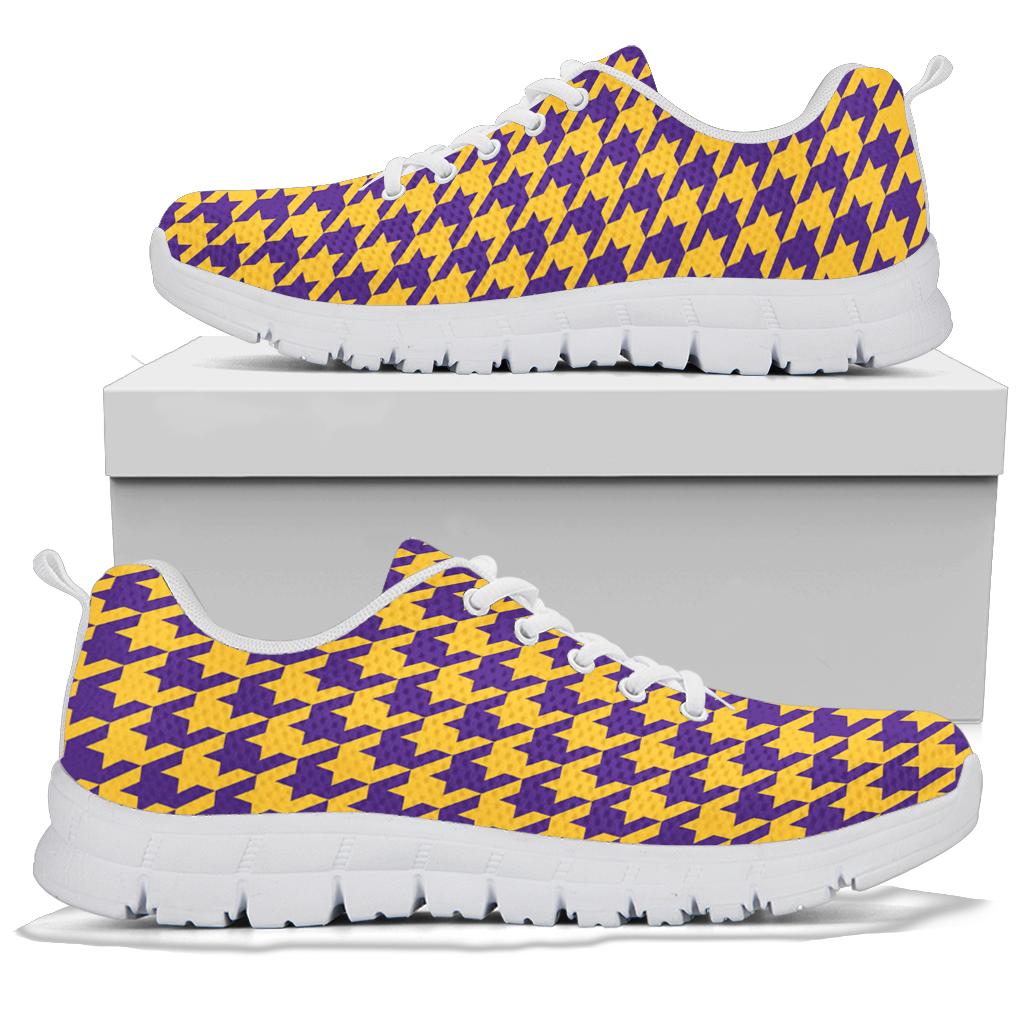 Mesh Sneaker_Purple on Gold_M-HT Pattern