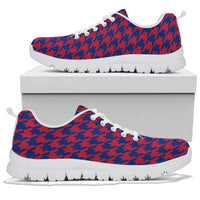 Thumbnail for Mesh Sneakers_Dark Blue on Red_NYJ-HT Pattern