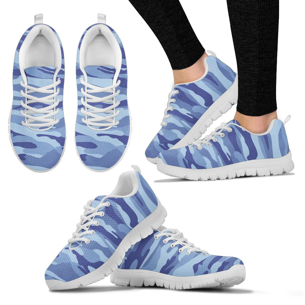 Knit Sneakers_Camo Blue_Combo