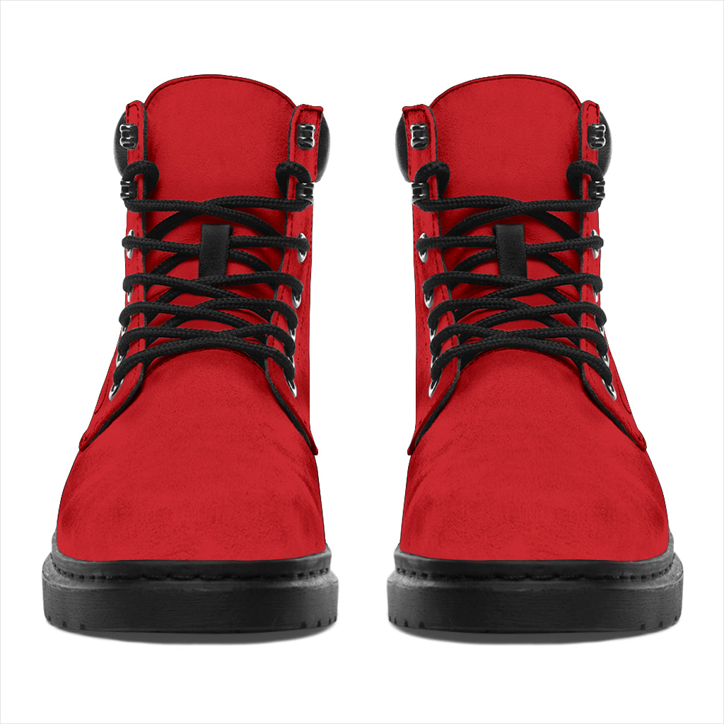 All-Season Boots_Red_ Micro-Suede