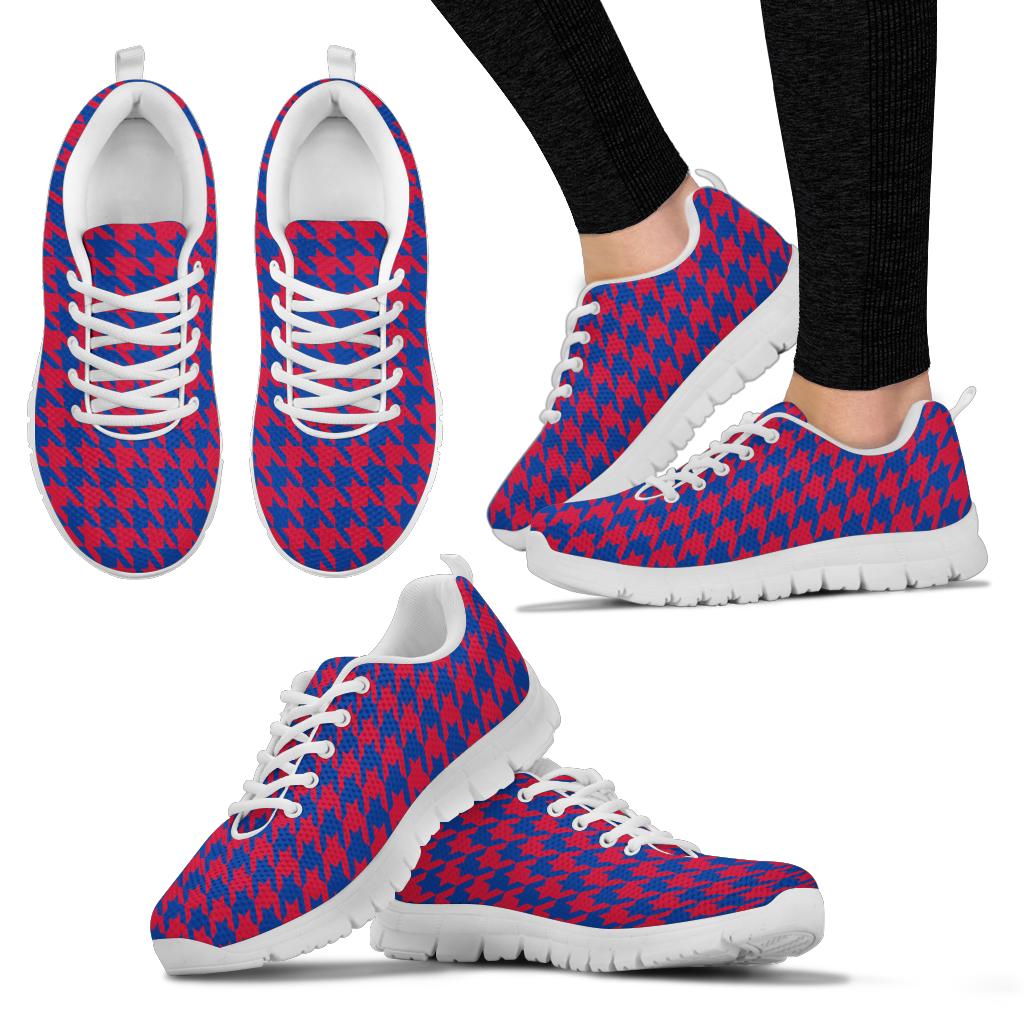 Mesh Sneakers_Blue on Red_B_HT Pattern