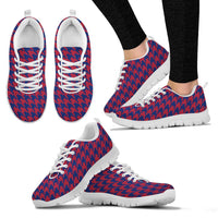 Thumbnail for Mesh Sneakers_Dark Blue on Red_NYJ-HT Pattern