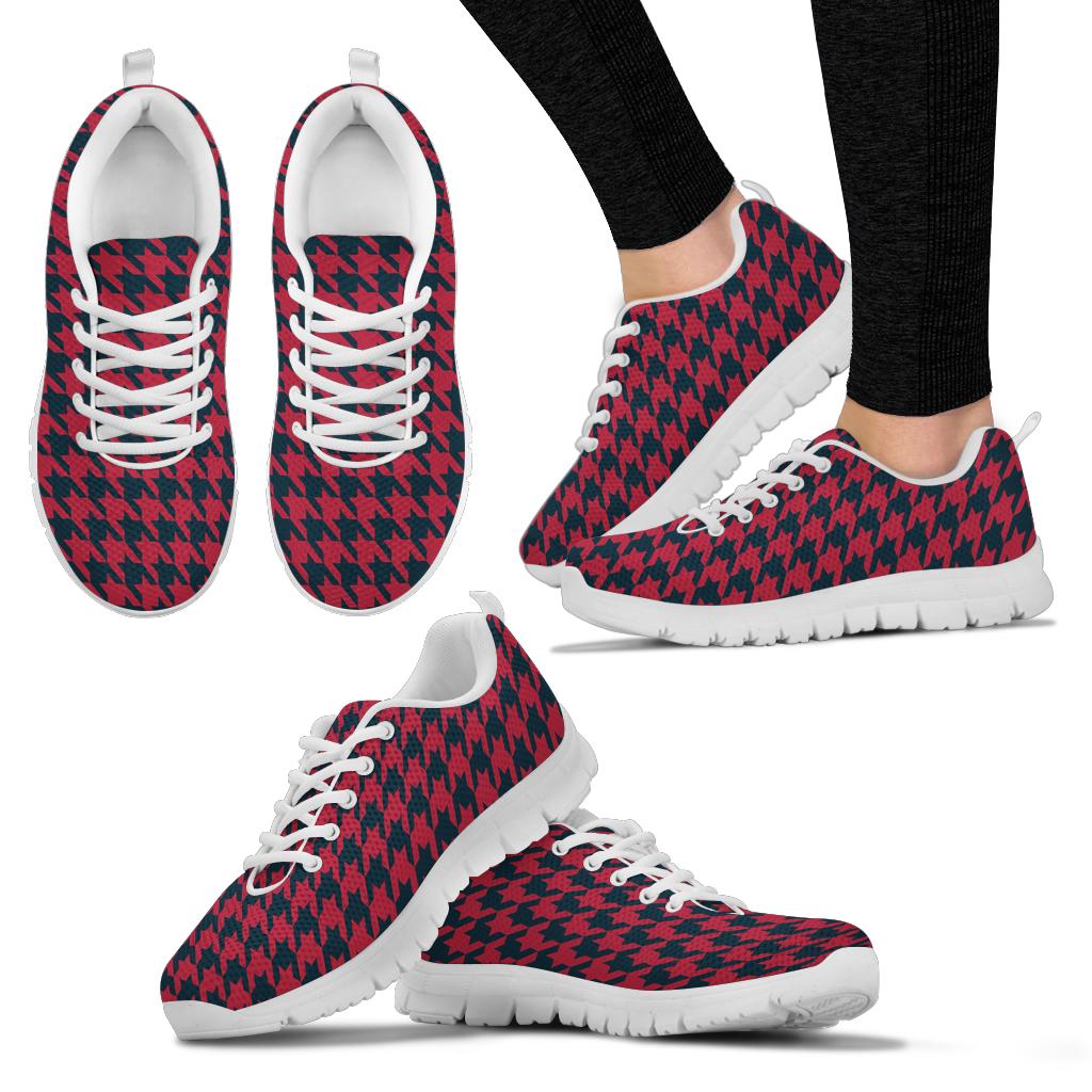 Mesh Sneakers_Blue on Red_H_HT Pattern
