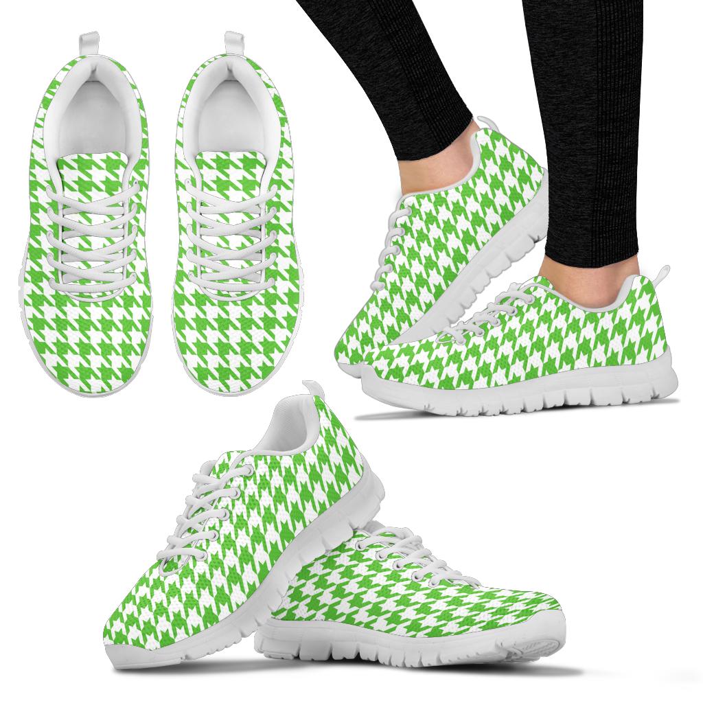 Mesh Sneakers Apple Green on White HT Pattern