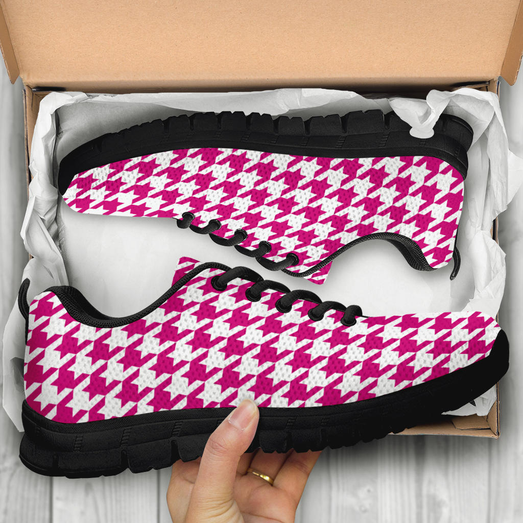 Mesh Sneakers_Hot Pink on White_HT Pattern