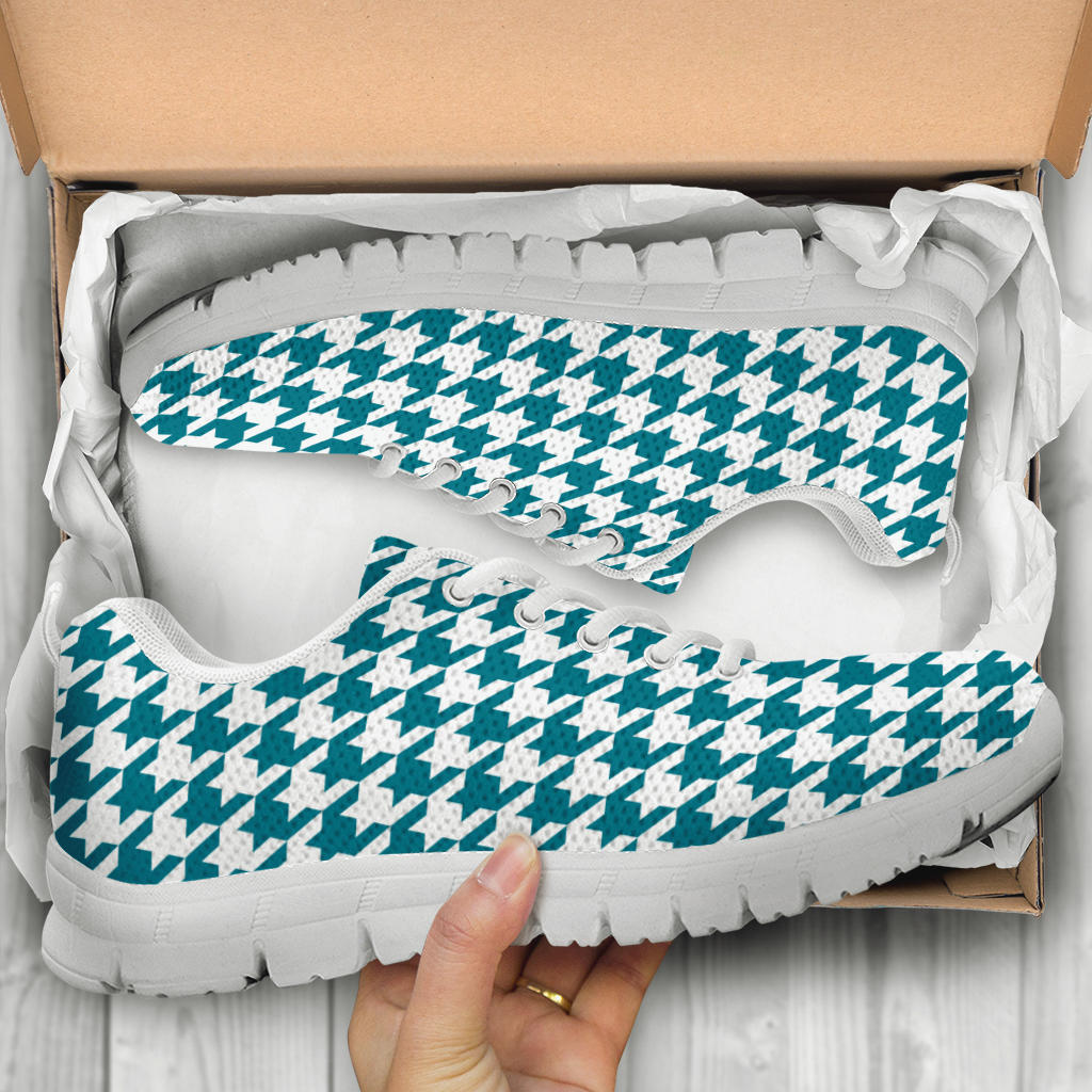Mesh Sneakers Teal on White_HT