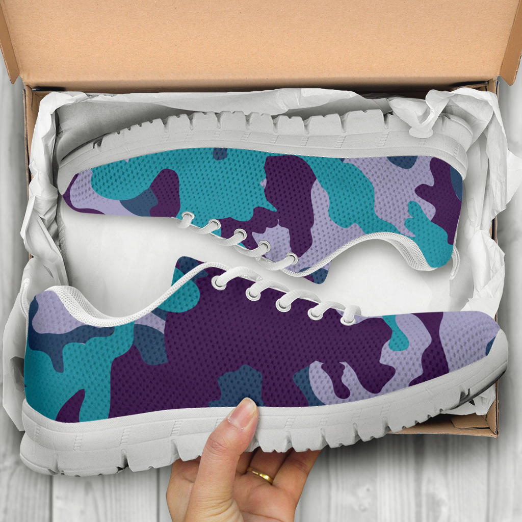 Knit Sneakers_Military Teal_Camo