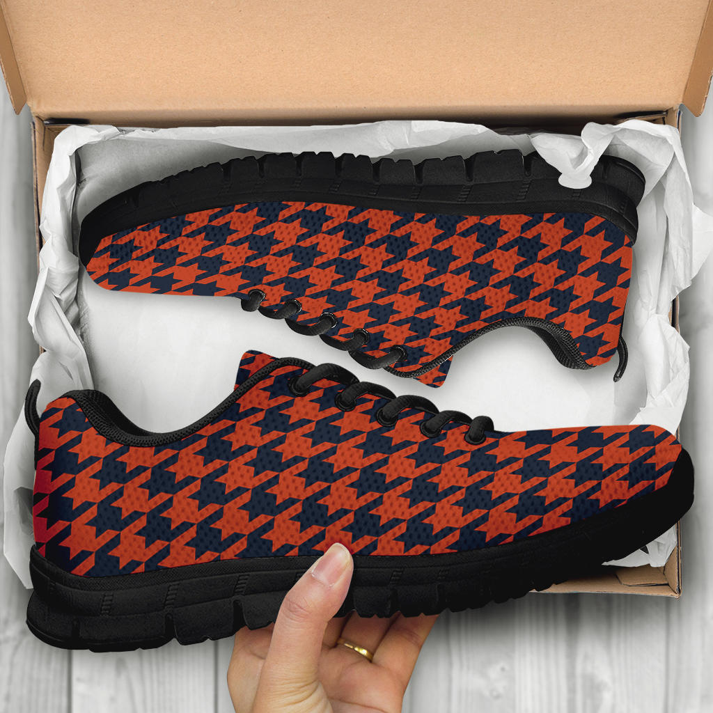 Mesh Sneakers_Navy on Orange_ HT Pattern