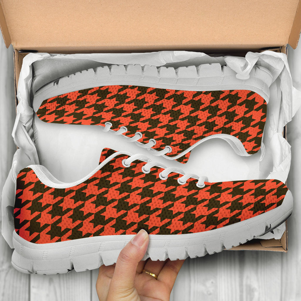 Mesh Sneaker_Brown on Orange_C_HT Pattern