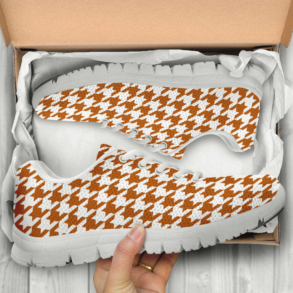 Mesh Sneakers Texas Orange on White_HT
