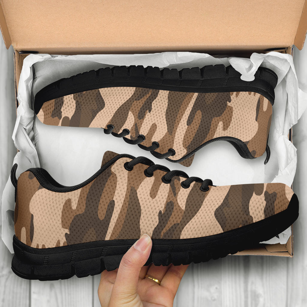Knit Sneakers_Camo Brown_Combo
