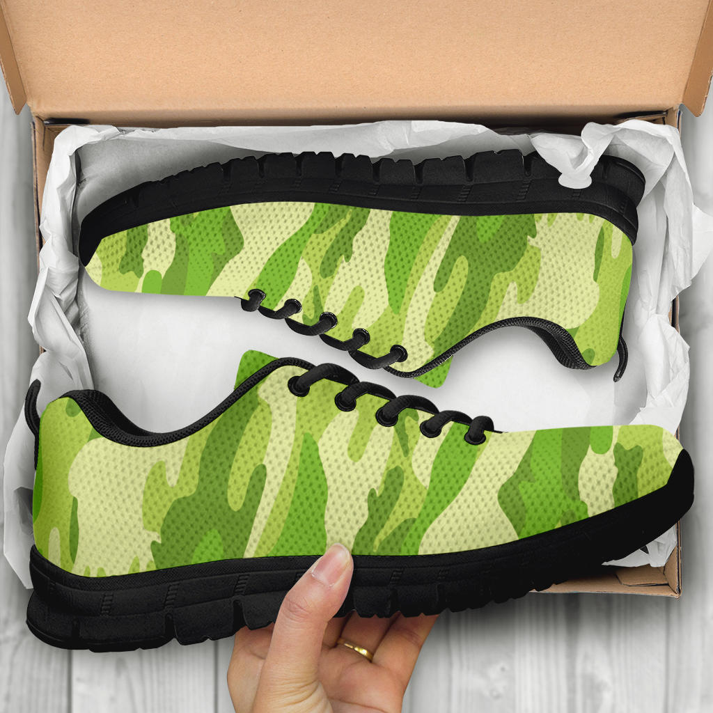 Knit Sneakers_Camo Light Green_Combo