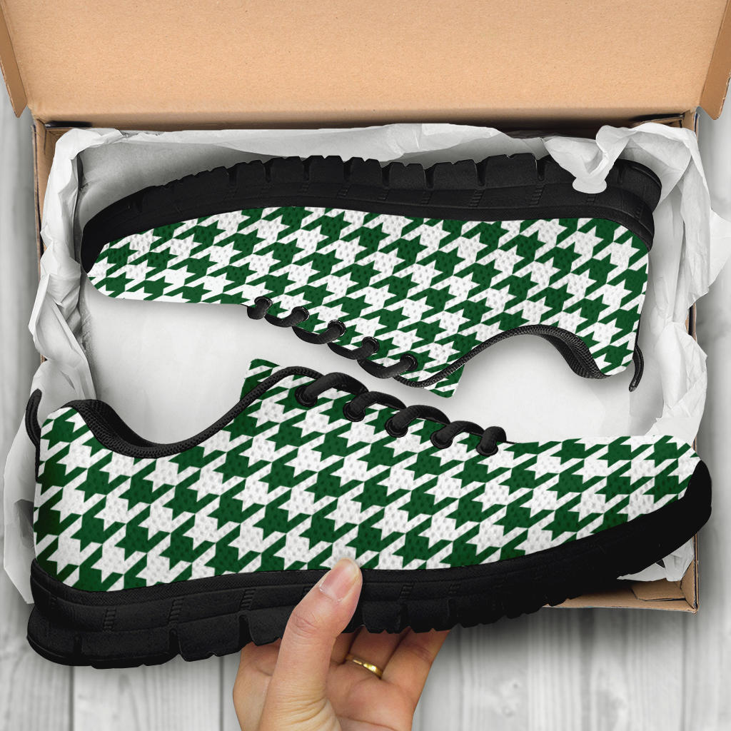 Mesh Sneaker_Dark Green on White_HT Pattern