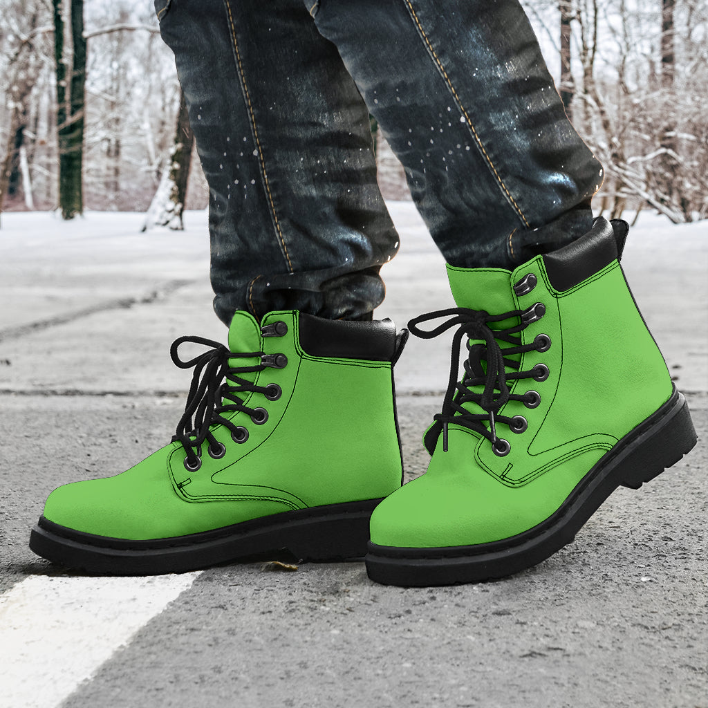 All-Season Boots_Apple Green_Micro-Suede