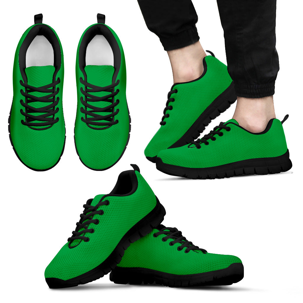Green Sneaker-No Graphic-Black Sole