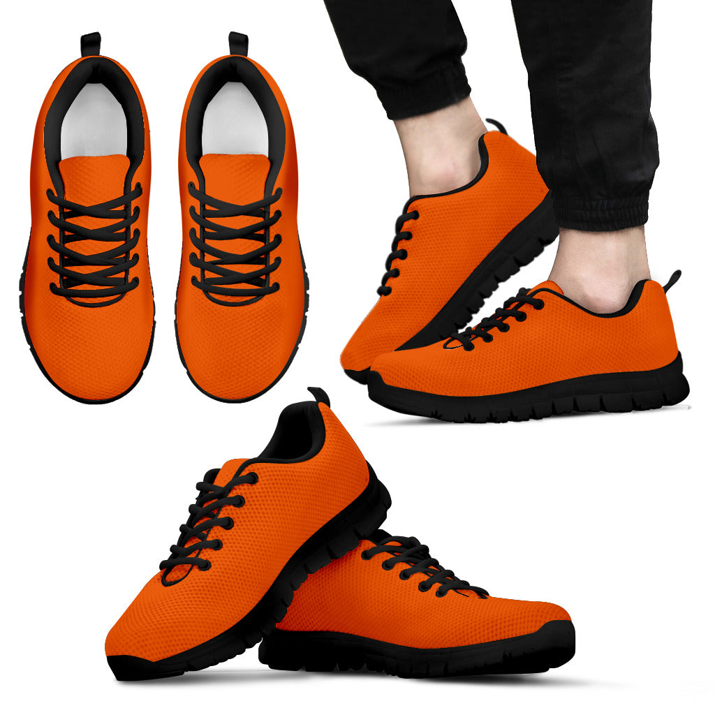 Orange Sneaker-No Graphic-Black Sole