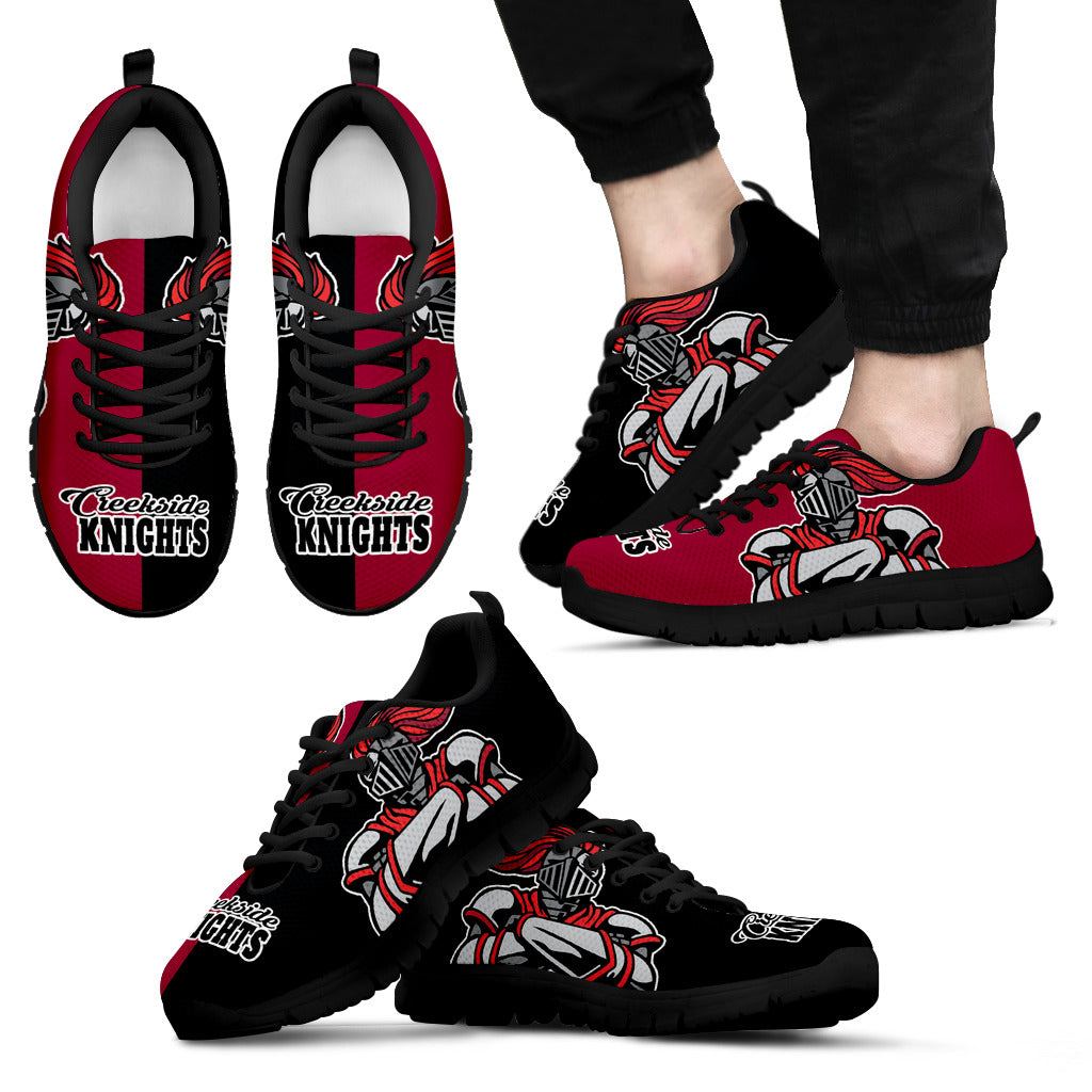 Creekside Knights, FL-Knights-custom black sole sneakers