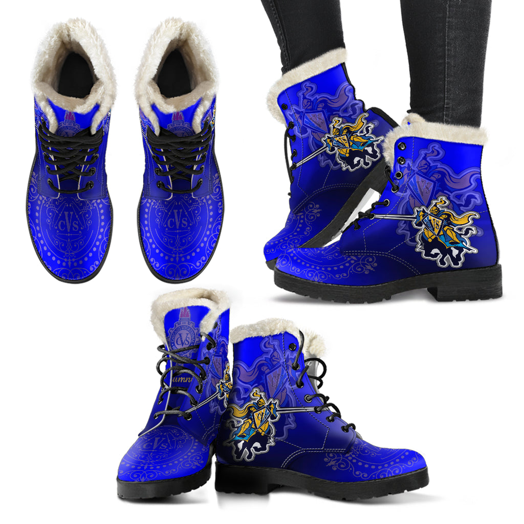 CVS Blended Blue v1F Faux Fur Leather Boot - JaZazzy 