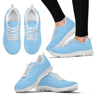 Thumbnail for Women's Sneakers-Lt. BLUE- Solid Color_Wht Sole, No Graphic