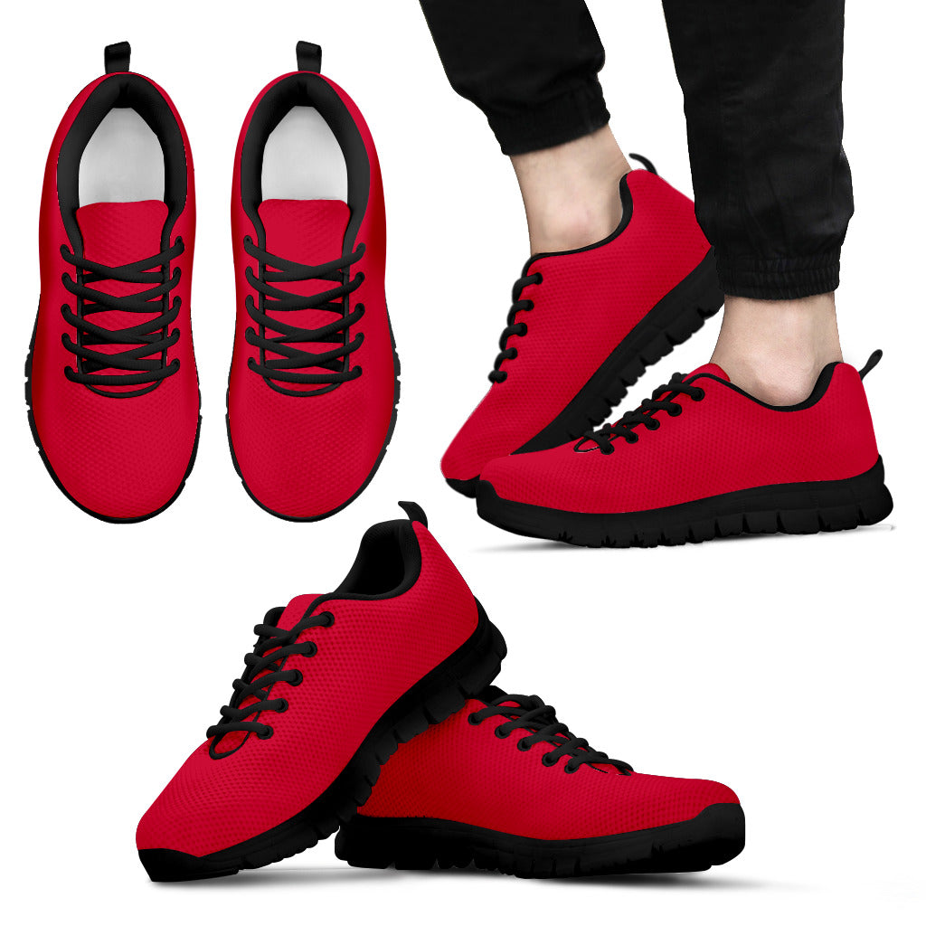 Red Sneaker-No Graphic-Black Sole