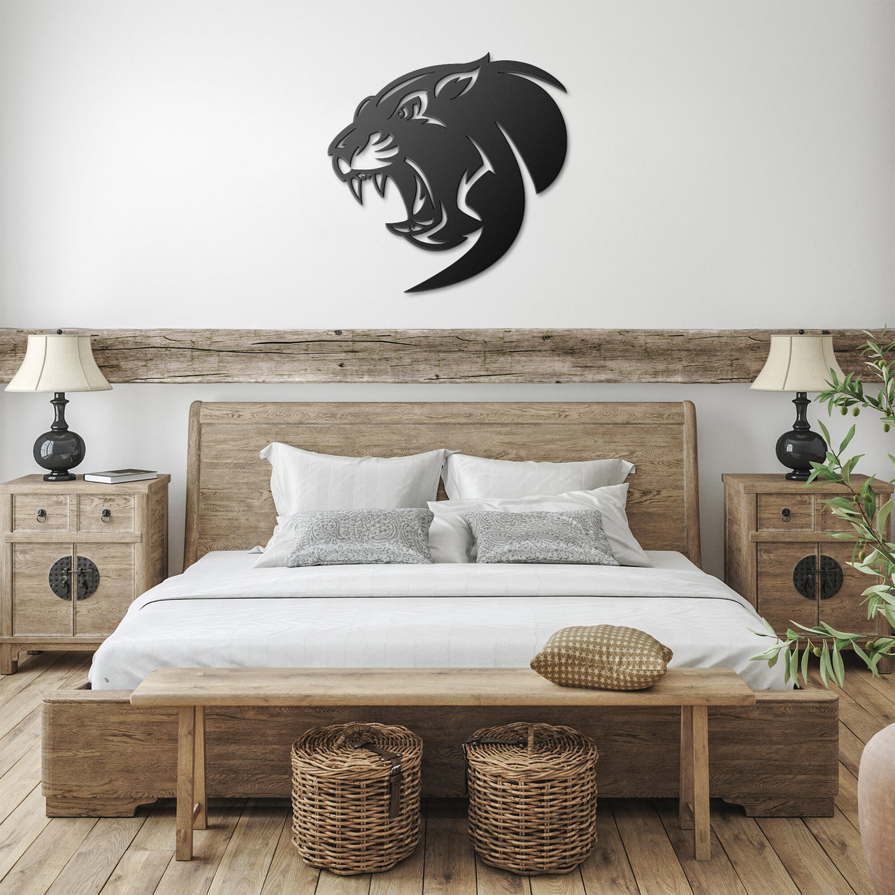 Panther 38-Black-Steel Wall Art