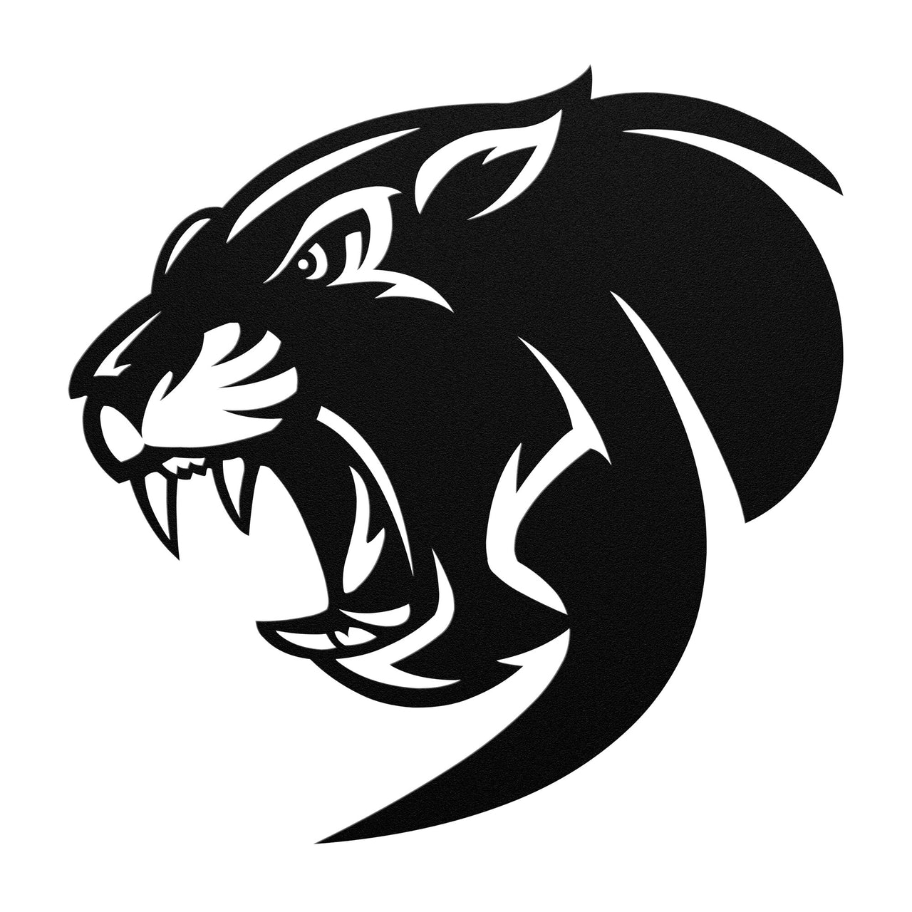 Panther head art, mountain lion, cougar, black panther head