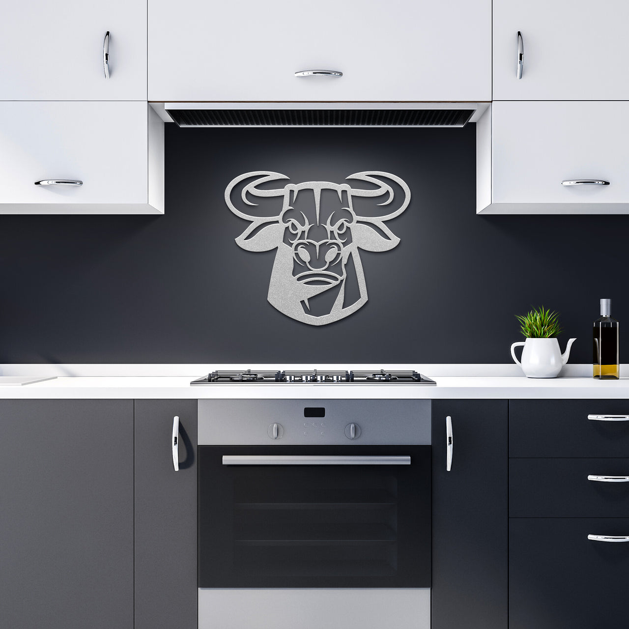 Bull Head_8226 Mascot Steel Wall Art